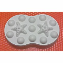 Alternative view of Czech Beads Exclusive Moule 1pc Étoile De Mer Barre De Massage Tampon Ovale En Plastique Fabrication De Savon De Cire Chocolat G