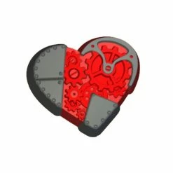 Czech Beads Exclusive Moule 1pc Cœur Mécanique Steampunk En Plastique Fabrication De Savon De Cire Chocolat Gypse Fromage Cookie