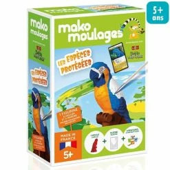 Mako Creations Moulage Enfant Coffret Moulage En Plâtre - Espèces Protégées - Ara Bleu