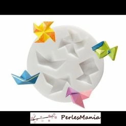 Perlesmania 1 MINI MOULE EN SILICONE ORIGAMI CREATIONS FIMO SCULPEY CERNIT Ref 284435