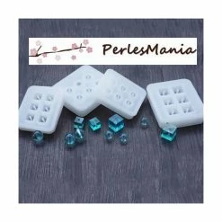 Alternative view of Perlesmania 1 MOULE EN SILICONE 6 CUBES 16mm Utilisation FIMO RESINE S1182300