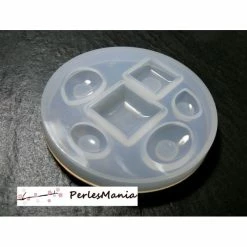 Perlesmania Mini Moule En Silicone Cabochons Pierres Précieuses Pour Créations En Résine 82 Par 10mm H4001