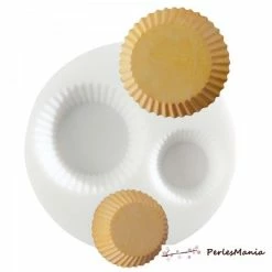 Perlesmania 1 MINI MOULE EN SILICONE FONDS DE TARTES CREATIONS FIMO SCULPEY CERNIT Ref 284429
