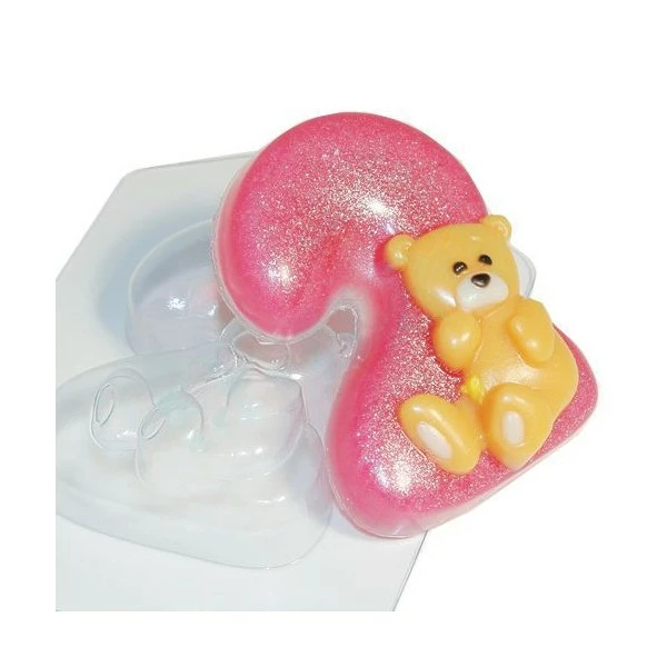 Czech Beads Exclusive Moule 1pc Ours En Peluche Numéro 2 D'Anniversaire D'Enfants De Bébé Célébration En Plastique De Savon La F 1 Czech Beads Exclusive Moule 1pc Ours En Peluche Numéro 2 D'Anniversaire D'Enfants De Bébé Célébration En Plastique De Savon La F