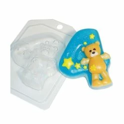 Czech Beads Exclusive Moule 1pc Ours En Peluche Numéro 4 D'Anniversaire D'Enfants De Bébé Célébration En Plastique De Savon La F