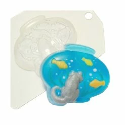 Czech Beads Exclusive Moule 1pc Chat Et De L'Aquarium De Poissons De Compagnie Animaux En Plastique De Savon La Fabrication Du C