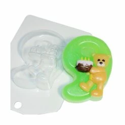 Czech Beads Exclusive Moule 1pc Ours En Peluche Numéro 9 D'Anniversaire D'Enfants De Bébé Célébration En Plastique De Savon La F