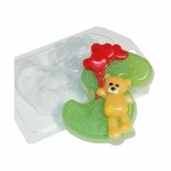 Czech Beads Exclusive Moule 1pc Ours En Peluche Numéro 5 D'Anniversaire D'Enfants De Bébé Célébration En Plastique De Savon La F