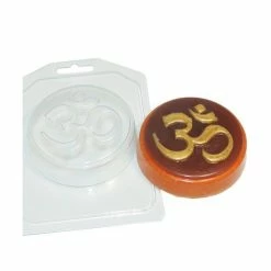 Czech Beads Exclusive Moule 1pc Ohm Symbole Cercle Indien Mandala Yoga De L'Esprit En Plastique De Savon La Fabrication Du Choco