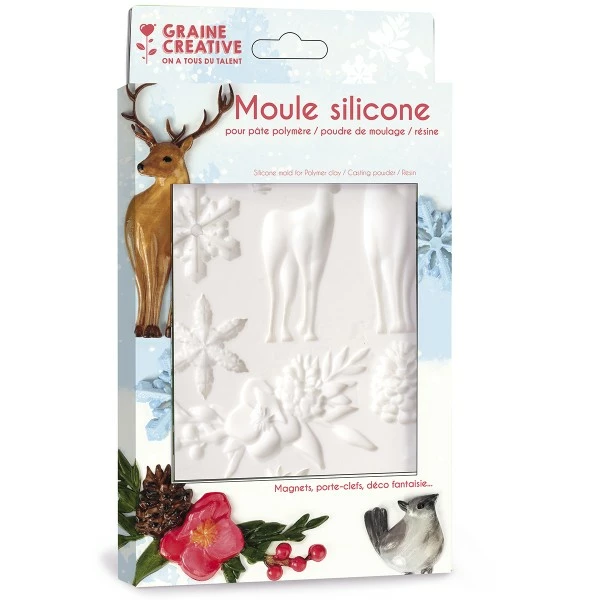 Graine Créative Moule Silicone - Hiver - 20 X 13 Cm 1 Graine Créative Moule Silicone - Hiver - 20 X 13 Cm