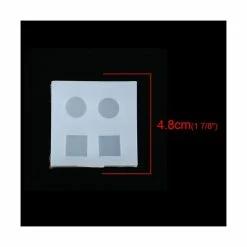Perlesmania S11116786 PAX 2 Moules En Silicone Rond Et Carré Pour Creation Fimo Cernit Resine
