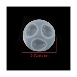 Perlesmania S11117923 PAX 1 Moule En Silicone 3 Pendentifs Gouttes Pour Creation Fimo Cernit Resine