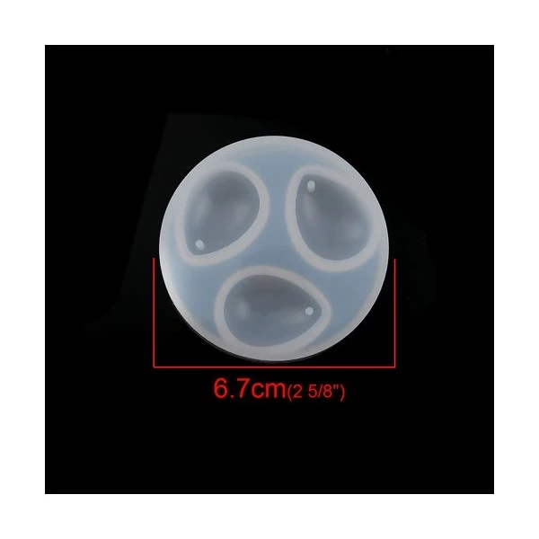 Perlesmania S11117923 PAX 1 Moule En Silicone 3 Pendentifs Gouttes Pour Creation Fimo Cernit Resine 1 Perlesmania S11117923 PAX 1 Moule En Silicone 3 Pendentifs Gouttes Pour Creation Fimo Cernit Resine