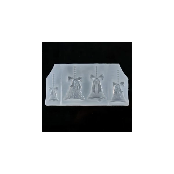 Perlesmania S119420 PAX 1 Moule En Silicone Pendentif 4 Cloches Noel Paques Pour Creation Fimo Cernit Resine 1 Perlesmania S119420 PAX 1 Moule En Silicone Pendentif 4 Cloches Noel Paques Pour Creation Fimo Cernit Resine