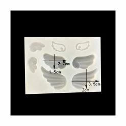 Perlesmania S110116793 PAX 1 Moule En Silicone Pendentif Aile D'ange Pour Creation Fimo Resine