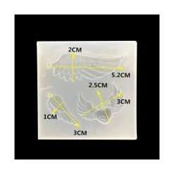 Perlesmania S110116784 PAX 1 Moule En Silicone Pendentif Aile D'Ange Pour Creation Fimo Resine