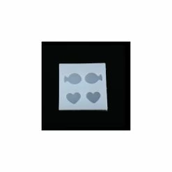 Perlesmania PS110116787 PAX 1 Moule En Silicone Pendentif Poisson Et Coeur Pour Creation Fimo Resine