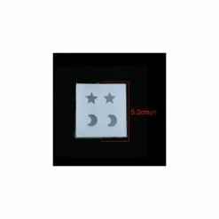 Perlesmania PS110116788 PAX 1 Moule En Silicone Pendentif Lune Et Etoile Pour Creation Fimo Resine
