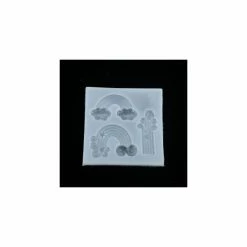 Perlesmania S110116812 PAX 1 Moule En Silicone Pendentif Arc En Ciel Pour Creation Fimo Resine