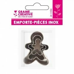 Perlesmania Moule Lot De 3 Emporte-pièces En Inox Pains D' épices Graine Créative 265059