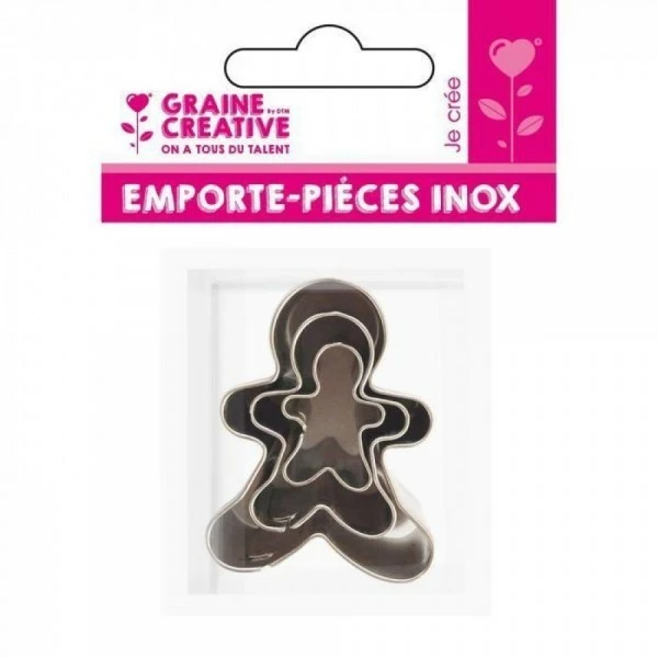 Perlesmania Moule Lot De 3 Emporte-pièces En Inox Pains D' épices Graine Créative 265059 1 Perlesmania Moule Lot De 3 Emporte-pièces En Inox Pains D' épices Graine Créative 265059