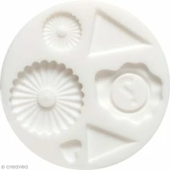 Graine Créative Moule Fimo Mini Moule En Silicone - Décoration - 7 Cm De Diamètre - 6 Formes