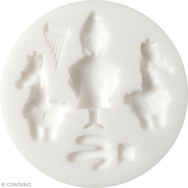 Graine Créative Moule Fimo Mini Moule En Silicone - Amérique Du Sud - 7 Cm De Diamètre - 5 Formes 1 Graine Créative Moule Fimo Mini Moule En Silicone - Amérique Du Sud - 7 Cm De Diamètre - 5 Formes