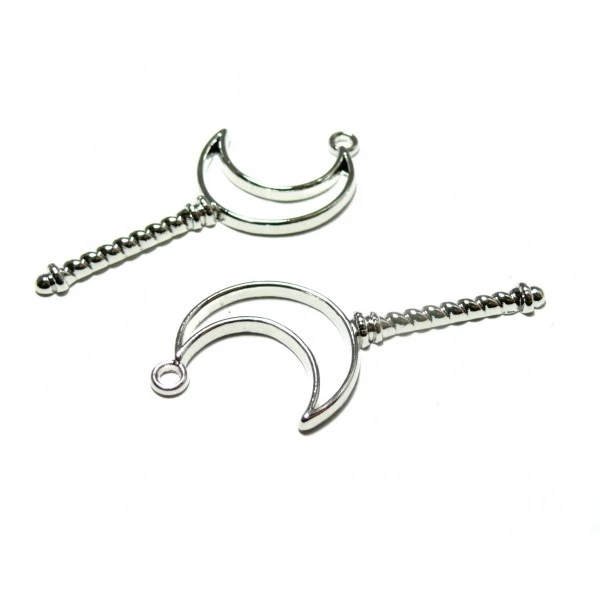 Perlesmania Moule 4 Breloques Pendentifs SCEPTRE LUNE Argent Platine 54mm Pour Créations En Résine Et Fimo H504P 1 Perlesmania Moule 4 Breloques Pendentifs SCEPTRE LUNE Argent Platine 54mm Pour Créations En Résine Et Fimo H504P