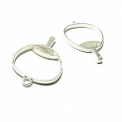 Perlesmania Moule 4 Breloques Pendentifs EVENTAIL ARGENT Mate Pour Création De Resine Ou Fimo HS4718B