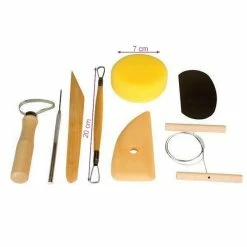 Alternative view of Lealoo® Kit Moulage Set De 8 Outils De Modelage Et De Poterie, Accessoires En Bois Pour L'argile, Terre Cuite Etc