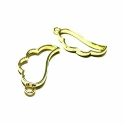 Perlesmania Moule 4 Breloques Pendentifs Breloques AILE D' Ange OR 36mm Pour Créations Résine Fimo H4727E