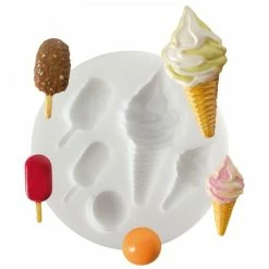Perlesmania 1 Mini Moule Silicone Pour Pâte Polymère, Fimo GLACES DTM 284430