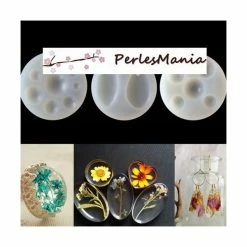 Alternative view of Perlesmania 1 MOULE EN SILICONE MOULE Pour CREATION DE CABOCHONS RONDS 9 Tailles S1181824