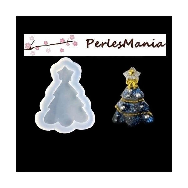 Perlesmania 1 Pendentif MOULE EN SILICONE Arbre De Noel Pour Resine Fimo ( S1196078 ) 1 Perlesmania 1 Pendentif MOULE EN SILICONE Arbre De Noel Pour Resine Fimo ( S1196078 )