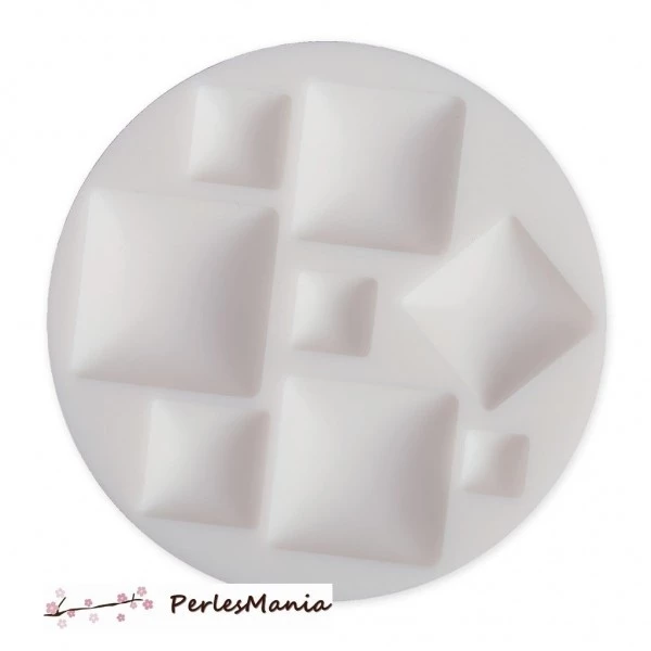 Perlesmania 1 MINI MOULE En Silicone CARRES Ref 284451 1 Perlesmania 1 MINI MOULE En Silicone CARRES Ref 284451