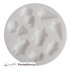 Perlesmania 1 MINI MOULE EN SILICONE NOEL CREATIONS FIMO SCULPEY CERNIT Ref 28447