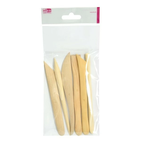 Artif Kit Moulage Set De 6 ébauchoirs En Bois, 15 Cm, Pour Modelage D'argile, Pâte à Modeler, Terre Cuite 2 Artif Kit Moulage Set De 6 ébauchoirs En Bois, 15 Cm, Pour Modelage D'argile, Pâte à Modeler, Terre Cuite – Image 2