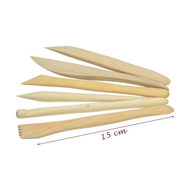 Artif Kit Moulage Set De 6 ébauchoirs En Bois, 15 Cm, Pour Modelage D'argile, Pâte à Modeler, Terre Cuite 3 Artif Kit Moulage Set De 6 ébauchoirs En Bois, 15 Cm, Pour Modelage D'argile, Pâte à Modeler, Terre Cuite – Image 3