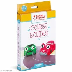 Graine Créative Moulage Enfant Kit Moulage Plâtre - 2 Petits Bolides