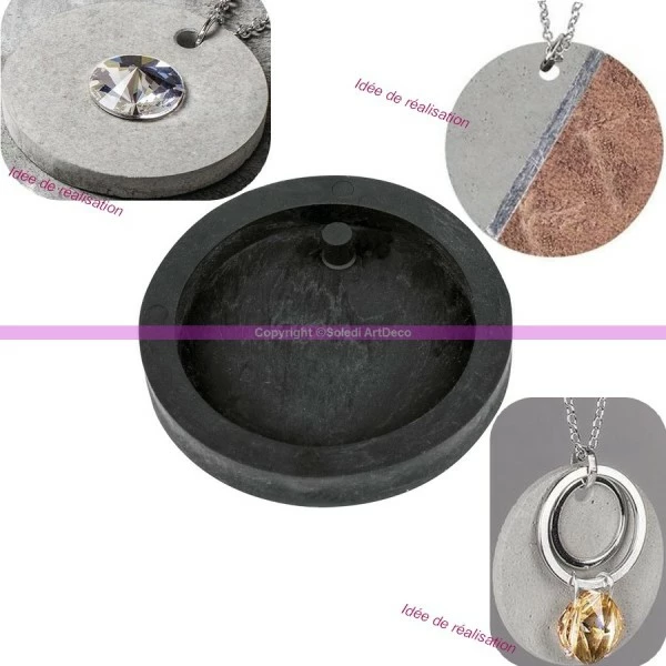 Rayher Kit Moulage Moule à Bijoux Rond Pour Béton, Pendentif En Caoutchouc Flexible, Diam. 3,9 Cm, Remplissage 7 Mm 2 Rayher Kit Moulage Moule à Bijoux Rond Pour Béton, Pendentif En Caoutchouc Flexible, Diam. 3,9 Cm, Remplissage 7 Mm – Image 2