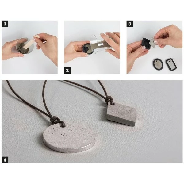 Rayher Kit Moulage Kit De Réalisation De Bijoux En Béton Créatif, 50g De Béton, 1 Moule, Lanière Cuir Et Breloque Aile 3 Rayher Kit Moulage Kit De Réalisation De Bijoux En Béton Créatif, 50g De Béton, 1 Moule, Lanière Cuir Et Breloque Aile – Image 3