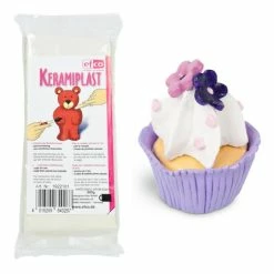 Efco Kit Moulage Pâte à Modeler Effet Terre Cuite Blanche Séchant à L'air, 500 Gr, Keramiplast Glaise