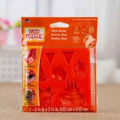Alternative view of Mod Podge Kit Moulage Moule Mod Mold Célébration, 7 Designs, Planche 95 X 95 Mm En Silicone Extra Flexible Anniversaire