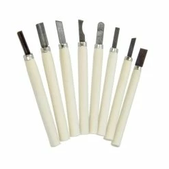 Efco Kit Moulage Outils De Sculpture Pour Pierre Stéatite, Gouges De 14 De Long, Lot De 8