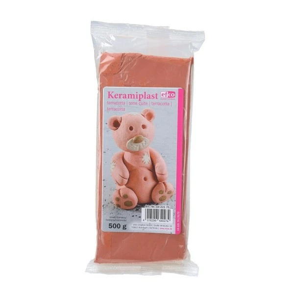 Efco Kit Moulage Pâte à Modeler Couleur Terre Cuite, Séchant à L'air, Keramiplast 500 G 1 Efco Kit Moulage Pâte à Modeler Couleur Terre Cuite, Séchant à L'air, Keramiplast 500 G