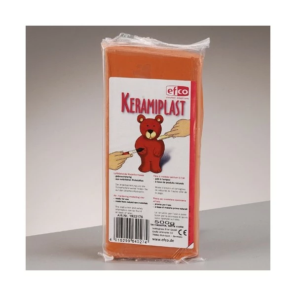 Efco Kit Moulage Pâte à Modeler Couleur Terre Cuite, Séchant à L'air, Keramiplast 500 G 3 Efco Kit Moulage Pâte à Modeler Couleur Terre Cuite, Séchant à L'air, Keramiplast 500 G – Image 3