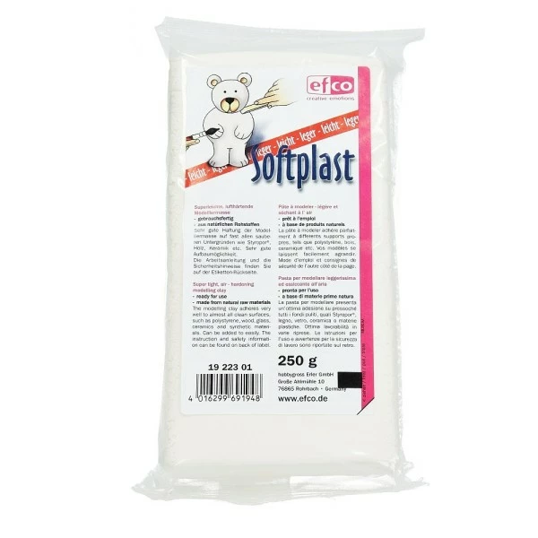 Efco Kit Moulage Pâte à Modeler Extrêmement Légère, Durcissant à L'air, Softplast, 250 G 1 Efco Kit Moulage Pâte à Modeler Extrêmement Légère, Durcissant à L'air, Softplast, 250 G