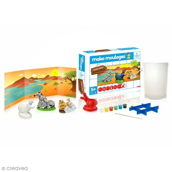 Mako Creations Moulage Enfant Coffret Moulages En Plâtre - Destination Savane - Mako Moulages - 3 Moules 2 Mako Creations Moulage Enfant Coffret Moulages En Plâtre - Destination Savane - Mako Moulages - 3 Moules – Image 2