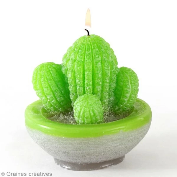 Graine Créative Moule Bougie Moule Latex Spécial Bougie - Cactus - 7,5 X 9 Cm 2 Graine Créative Moule Bougie Moule Latex Spécial Bougie - Cactus - 7,5 X 9 Cm – Image 2
