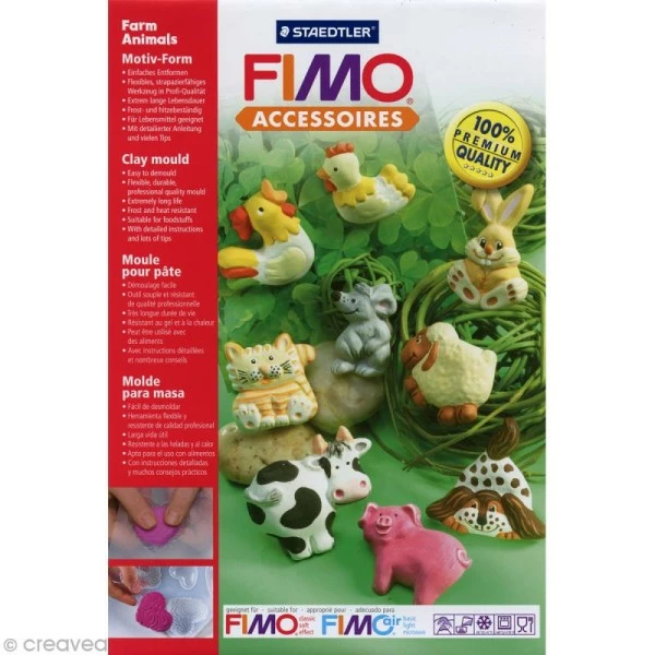 Moule Fimo Moule Pour FIMO Animaux De La Ferme X 9 1 Moule Fimo Moule Pour FIMO Animaux De La Ferme X 9
